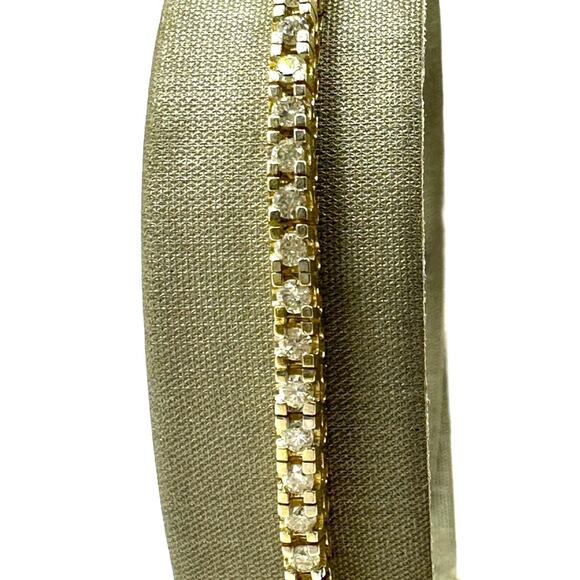 14K Yellow Gold 1.95cttw Diamond Tennis Bracelet JAGi Cert. (16023) - Picture 4 of 8